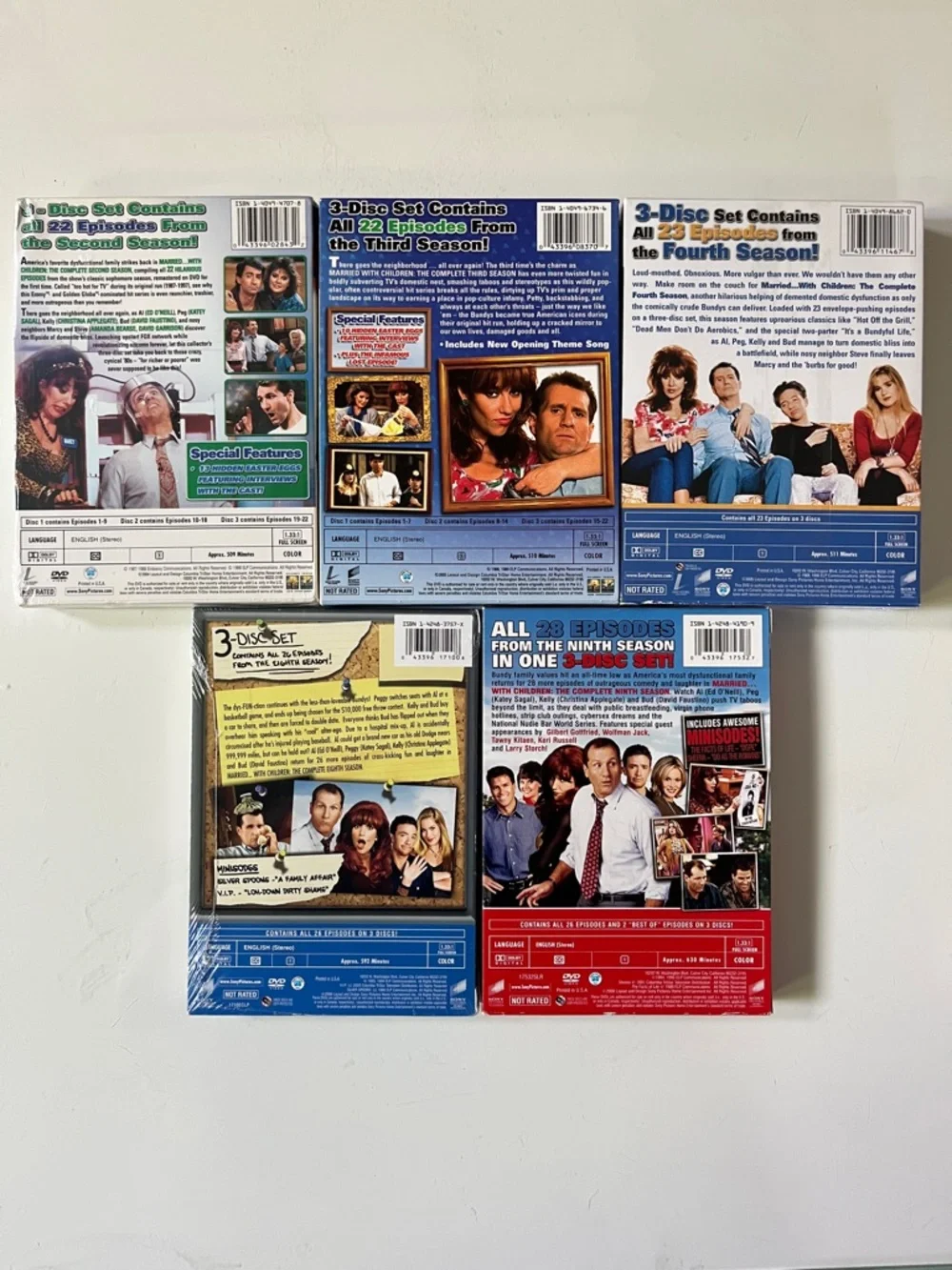 Married... with Children DVD Complete Seasons 2,3,4,8,9 Set - some sealed - Picture 2 of 2